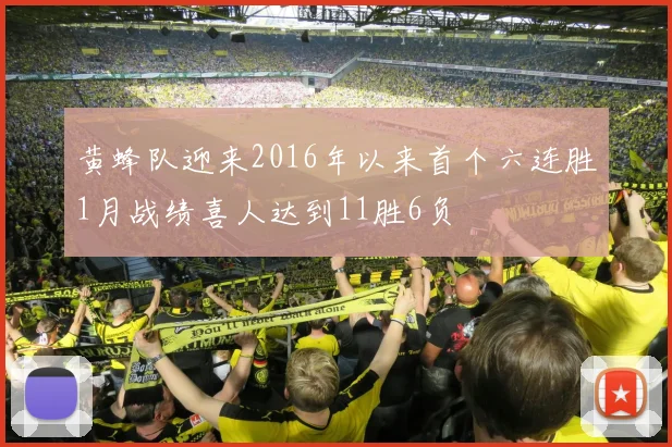 黄蜂队迎来2016年以来首个六连胜1月战绩喜人达到11胜6负