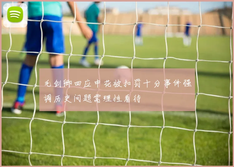 毛剑卿回应申花被扣罚十分事件强调历史问题需理性看待